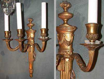 Lot 195 - Set of Four Louis XVI Style Gilt-Bronze...