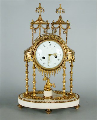 Lot 128 - Louis XVI Style Gilt-Bronze and Marble Mantel...