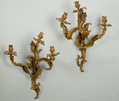 Lot 175 - Set of Three Louis XV Style Gilt-Bronze...