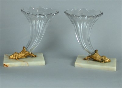 Lot 9 - Pair of Empire Style Gilt-Bronze and Glass...
