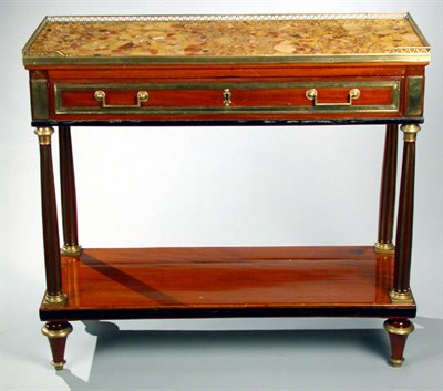 Lot 201 - Louis XVI Brass Mounted Mahogany Console...