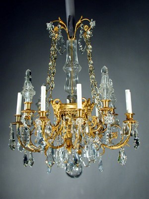 Lot 232 - Louis XVI Style Gilt-Bronze and Cut Glass...