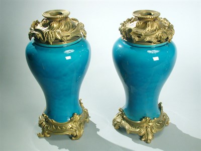 Lot 42 - Pair of Louis XV Style Gilt-Bronze Mounted...