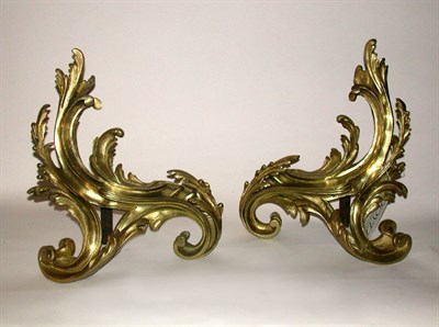 Lot 99 - Pair of Louis XV Style Gilt-Bronze Chenets...