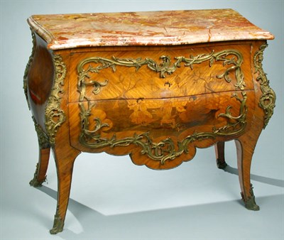 Lot 304 - Louis XV Style Gilt-Bronze Mounted Marquetry...