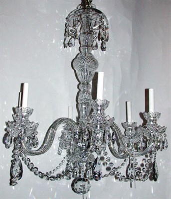 Lot 149 - George III Style Cut Glass Six-Light...