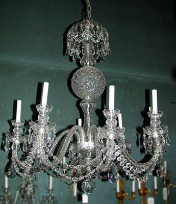 Lot 313 - George III Style Cut Glass Eight-Light...