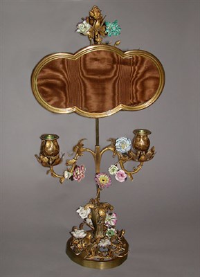 Lot 94 - Louis XV Style Gilt-Bronze and Porcelain...