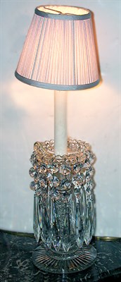 Lot 65 - Pair of George III Style Cut Glass Lustre...
