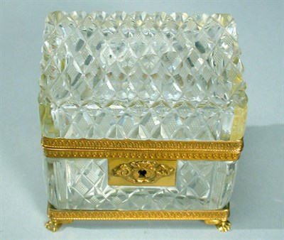 Lot 271 - Charles X Gilt-Bronze and Cut Glass Box Of...