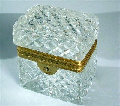 Lot 272 - Charles X Gilt-Bronze and Cut Glass Box Of...