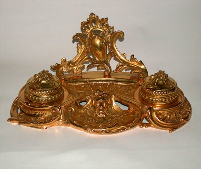 Lot 49 - Louis XV Style Gilt-Bronze Inkwell Of...