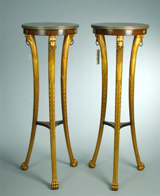 Lot 108 - Pair of Empire Style Gilt-Bronze Mounted Gilt...