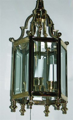 Lot 222 - Louis XVI Style Gilt-Bronze and Glass Lantern...