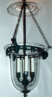 Lot 225 - George III Style Patinated-Metal and Glass...