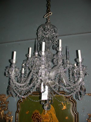 Lot 37 - George III Style Cut Glass Nine-Light...