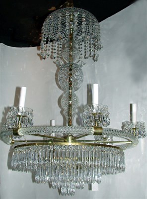 Lot 6 - Regency Style Gilt-Bronze and Cut Glass...