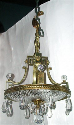Lot 78 - Louis XVI Style Gilt-Bronze and Cut Glass...