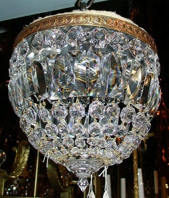 Lot 75 - Louis XVI Style Gilt-Bronze and Cut Glass...