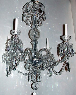 Lot 79 - George III Style Cut Glass Four-Light...