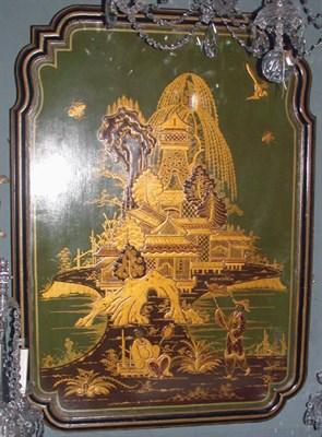 Lot 18 - George III Style Gilt-Decorated Green and...