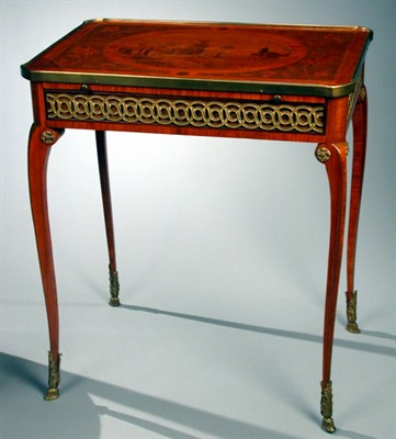 Lot 21 - Louis XV Gilt-Bronze Mounted Marquetry Inlaid...