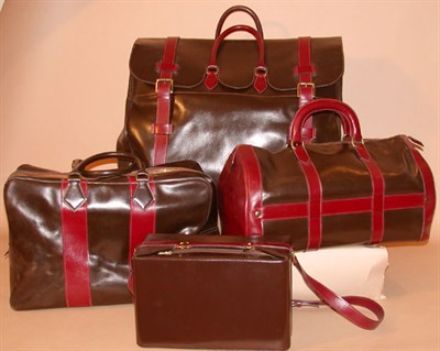 Lot 529 - Hermes Custom Four-Piece Luggage Set 1960s...