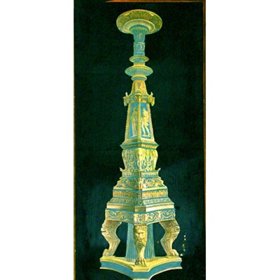 Lot 177 - Artist Unknown [PEDESTAL DESIGN] Hand-colored...