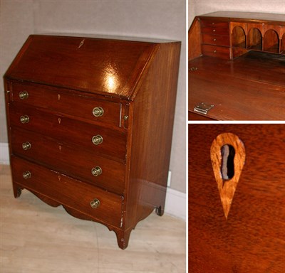Lot 671 - Federal Style Mahogany Slant-Front Desk
