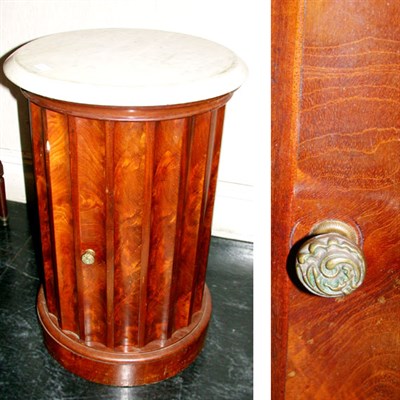 Lot 238 - Empire Style Marble Top Mahogany Pot Cupboard