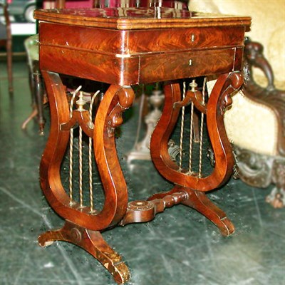 Lot 313 - Empire Style Mahogany Sewing Table
