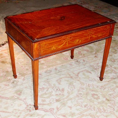 Lot 226 - Edwardian Marquetry Inlaid Mahogany Low Table...