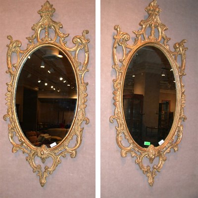Lot 758 - Pair of George III Style Gilt-Wood Mirrors