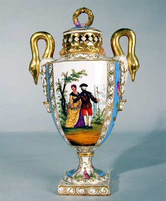 Lot 592 - Vienna Style Gilt Decorated Porcelain Urn