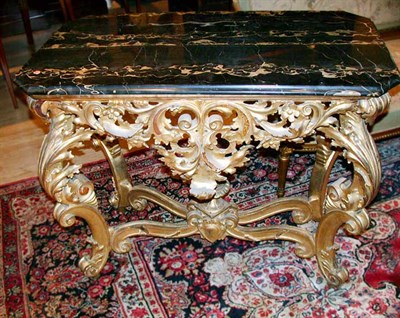 Lot 628 - Italian Rococo Style Gilt Carved Wood Console...