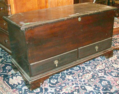 Lot 381 - Chippendale Stained Maple Blanket Chest 19th...