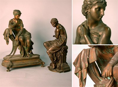 Lot 537 - Two Victorian Patinated-Metal Sculptures