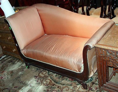Lot 140 - Classical Style Upholstered Mahogany Recamier