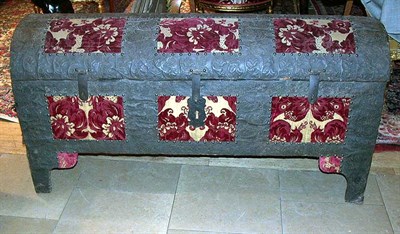 Lot 306 - Renaissance Style Metal Covered Casket Of...