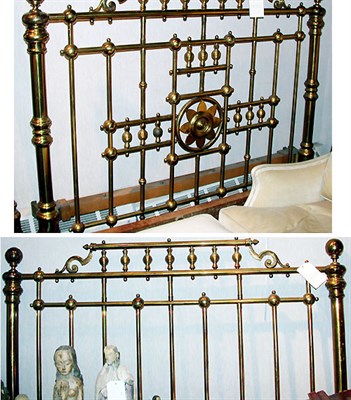 Lot 131 - Victorian Brass Bed