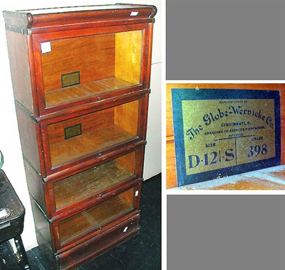 Lot 206 - Pair of Globe Wernicke Mahogany Four-Section...