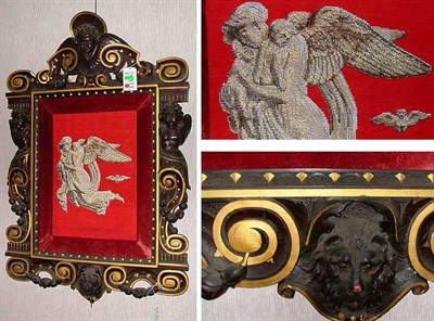 Lot 228 - Parcel Gilt Mahogany Framed Victorian Beadwork...