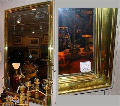 Lot 212 - French Brass Bistro Mirror
