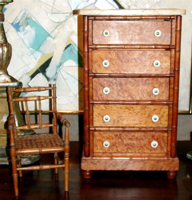 Lot 265 - Victorian Marble Top Faux Bamboo Marble...