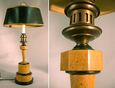 Lot 420 - Neoclassical Style Tole Painted Lamp