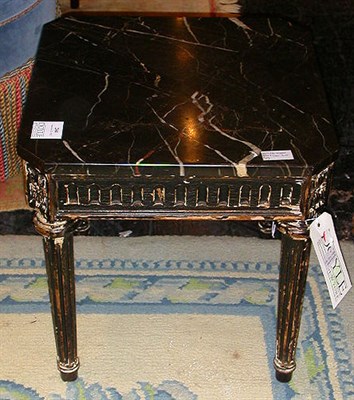 Lot 244 - Louis XVI Style Marble Top Painted Low Table
