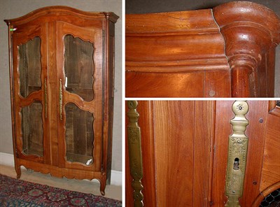 Lot 521 - Provincial Louis XV Style Walnut Armoire