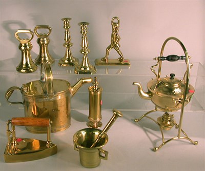 Lot 371 - Miscellaneous Group of Ten Brass Articles...