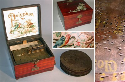 Lot 603 - German Music Box With fourteen discs.