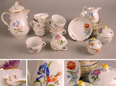 Lot 373 - Meissen Gilt and Floral Decorated Porcelain...